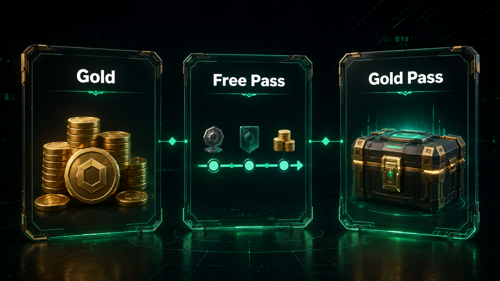 Сравнение Gold, Gold Pass и бесплатной части Battle Pass в Standoff 2